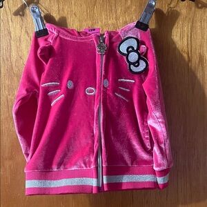 Hello Kitty Pink Zip-Up Hoodie Size 12 Months